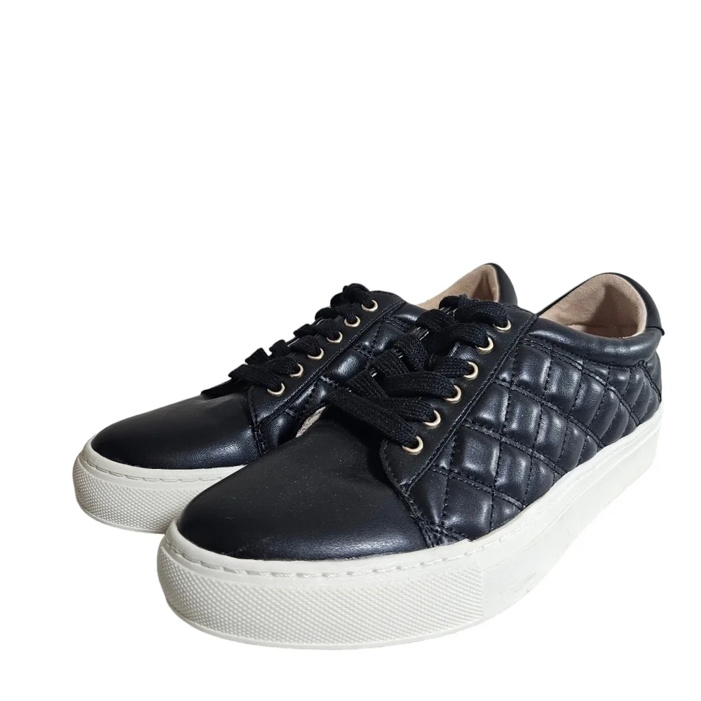 Charter Club Palmer Black Lace Up Sneakers Sz 6.5